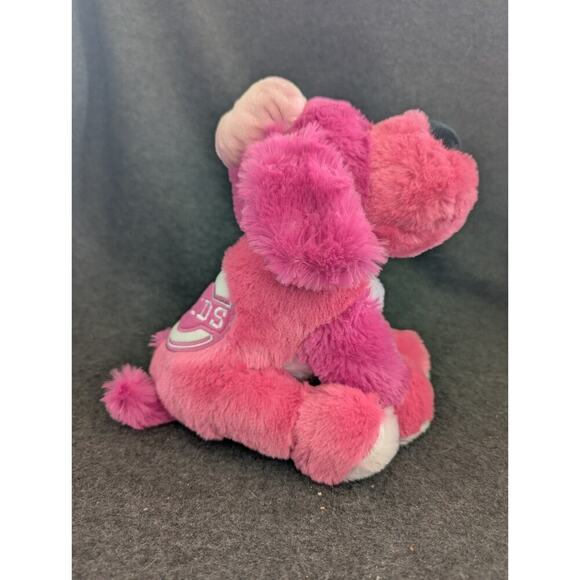 MLB Cincinnati Reds Embroidered 8" Pink Plush Puppy Dog Stuffed Toy - Picture 4 of 9